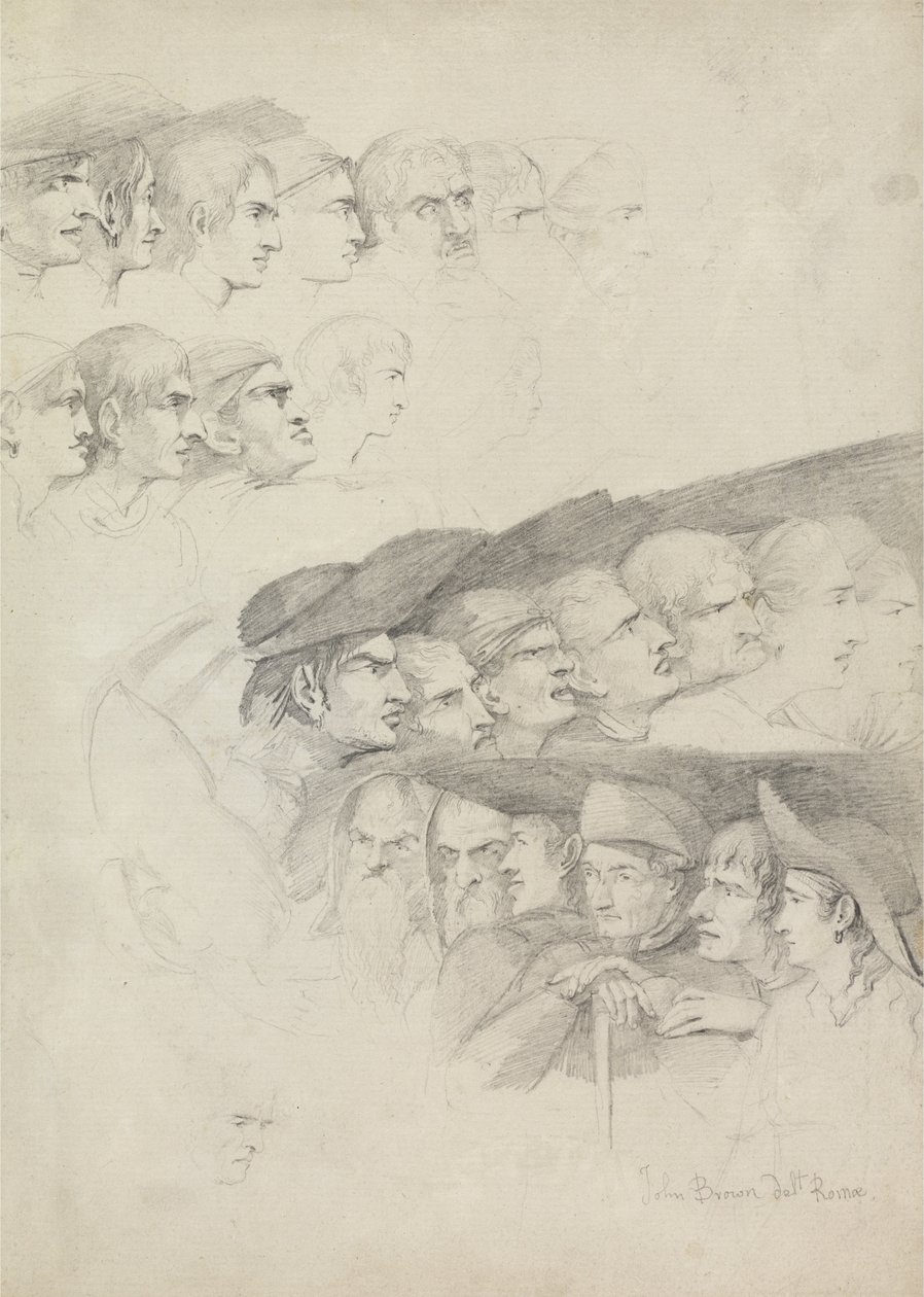 Studien von Zuschauerreihen von John George Brown