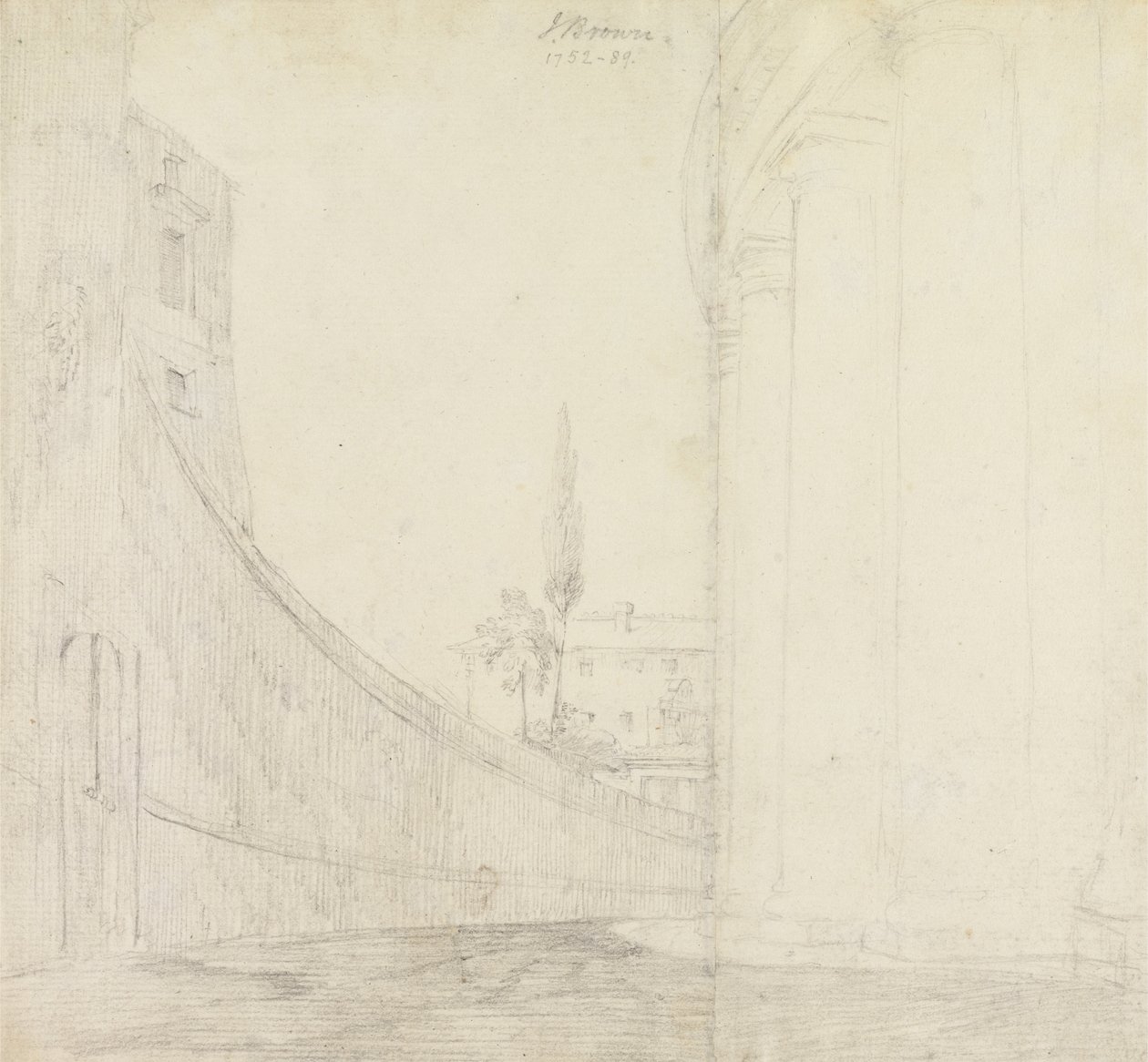 Blick von der Kolonnade, Piazza San Pietro, Rom von John George Brown
