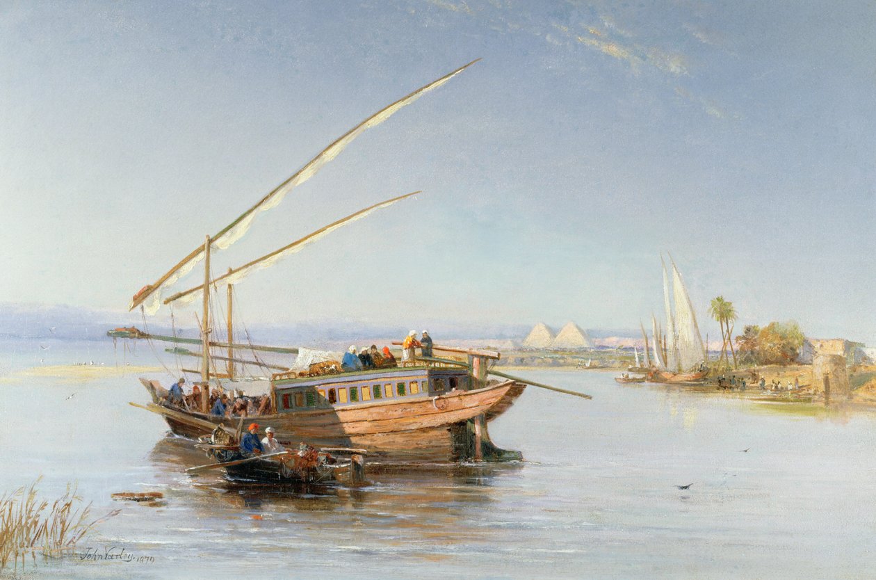 Feluccas auf dem Nil, 1879 von John Jnr. Varley