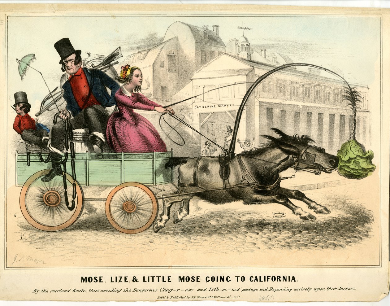 Mose, Lize und Little Mose auf dem Weg nach Kalifornien, 1849 von John L. Magee
