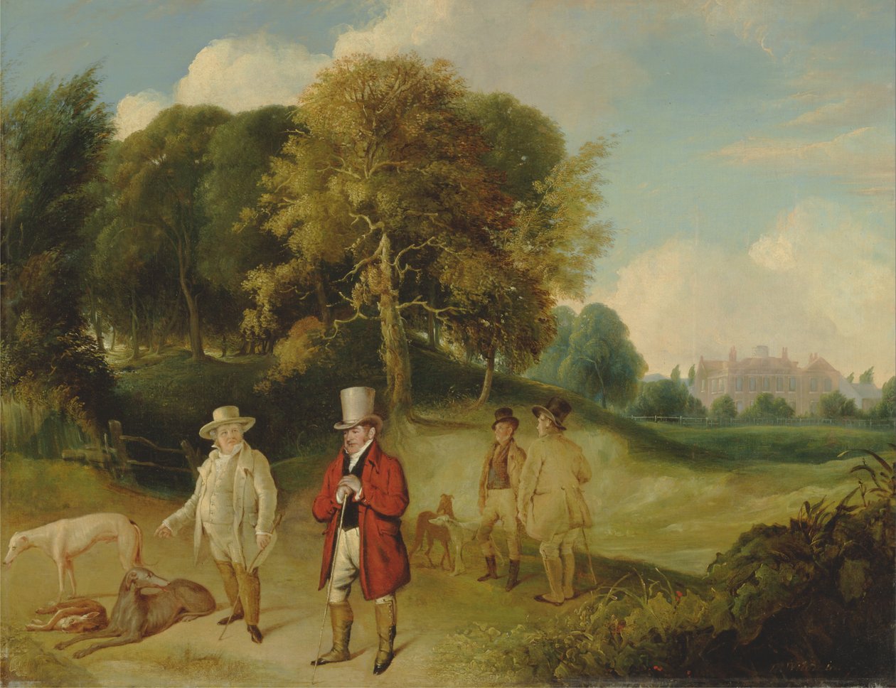 J.M.W. Turner und Walter Fawkes in Farnley Hall von John Robert Wildman