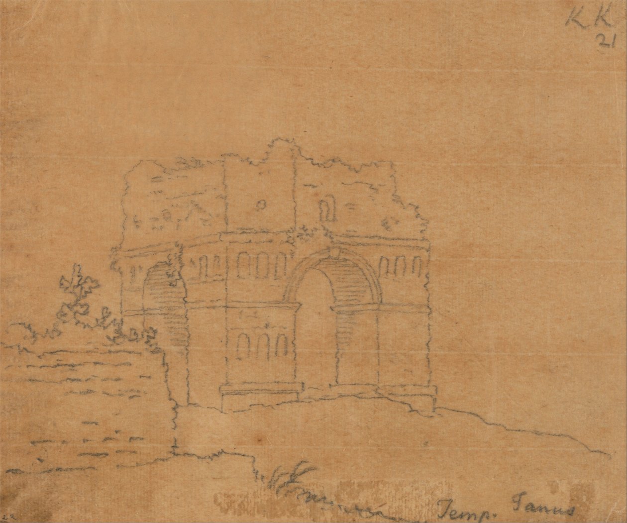 Tempel des Janus von John Robert Cozens