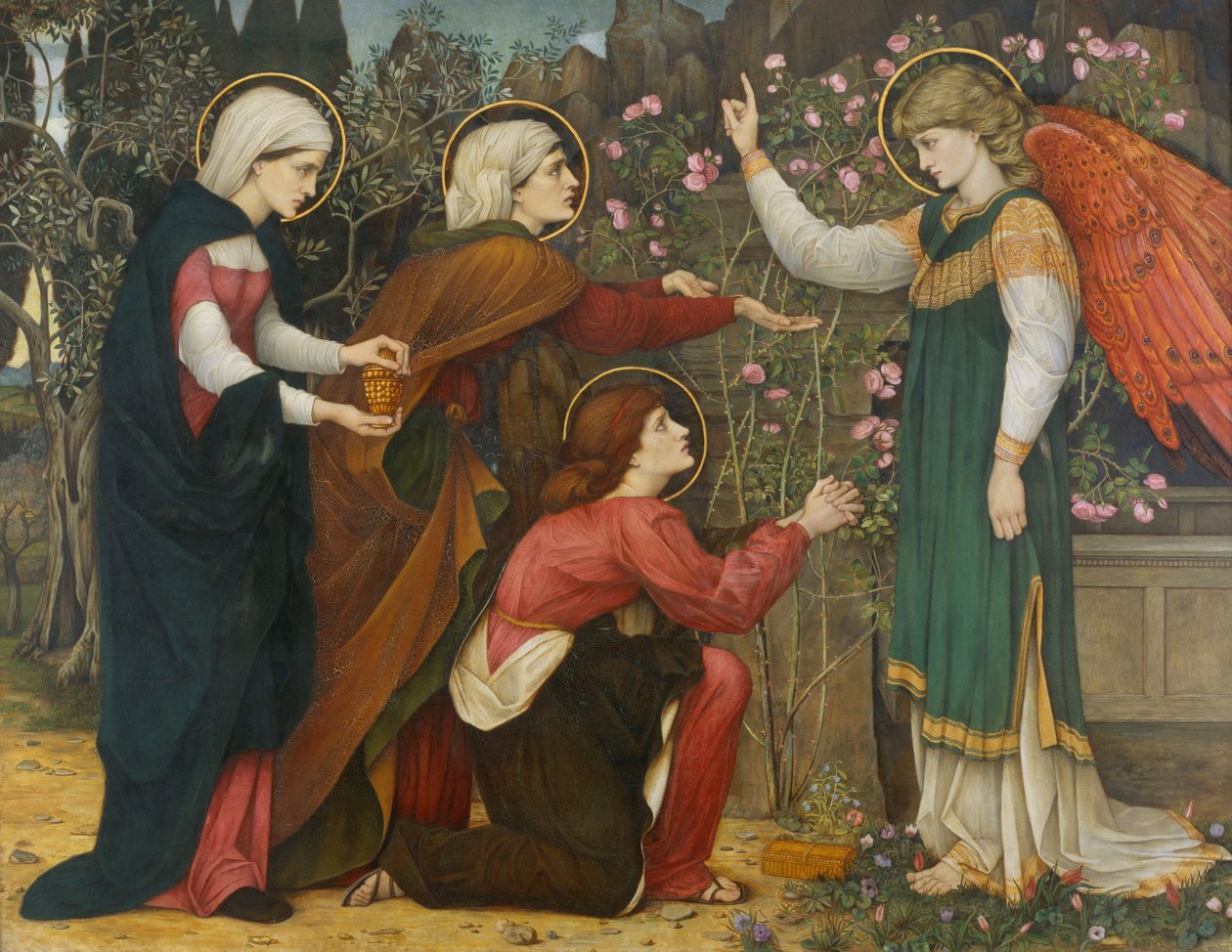 Warum sucht ihr den Lebenden unter den Toten Lukas 24, v5 von John Roddam Spencer Stanhope