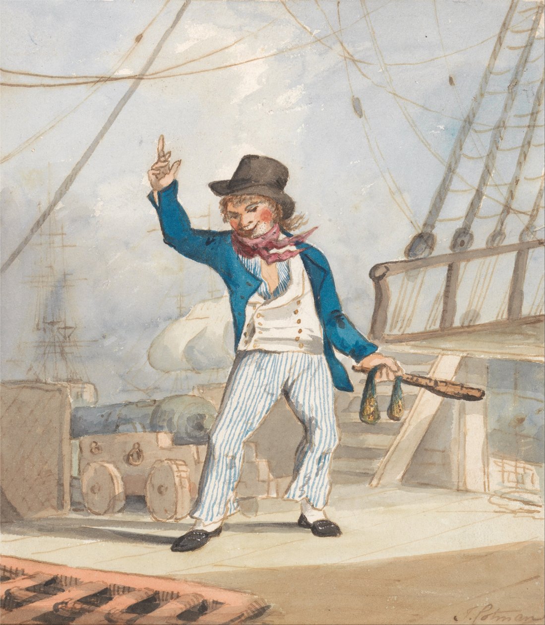 Karikatur eines Seemanns (Eine von drei) von John Sell Cotman