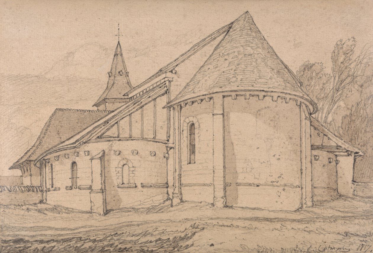 Ostende der Abteikirche St. Paul in Rouen, Normandie von John Sell Cotman