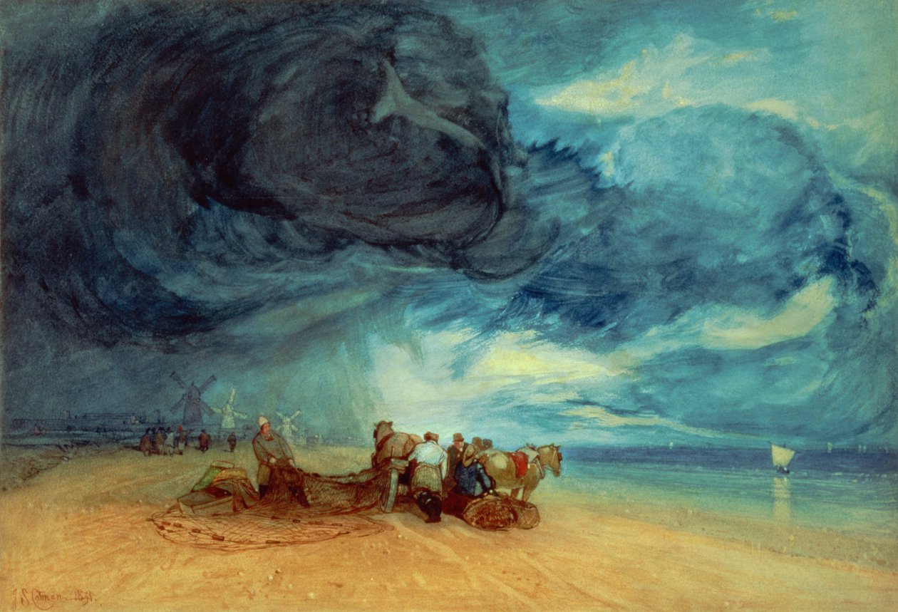 Sturm am Strand von Yarmouth, 1831 von John Sell Cotman