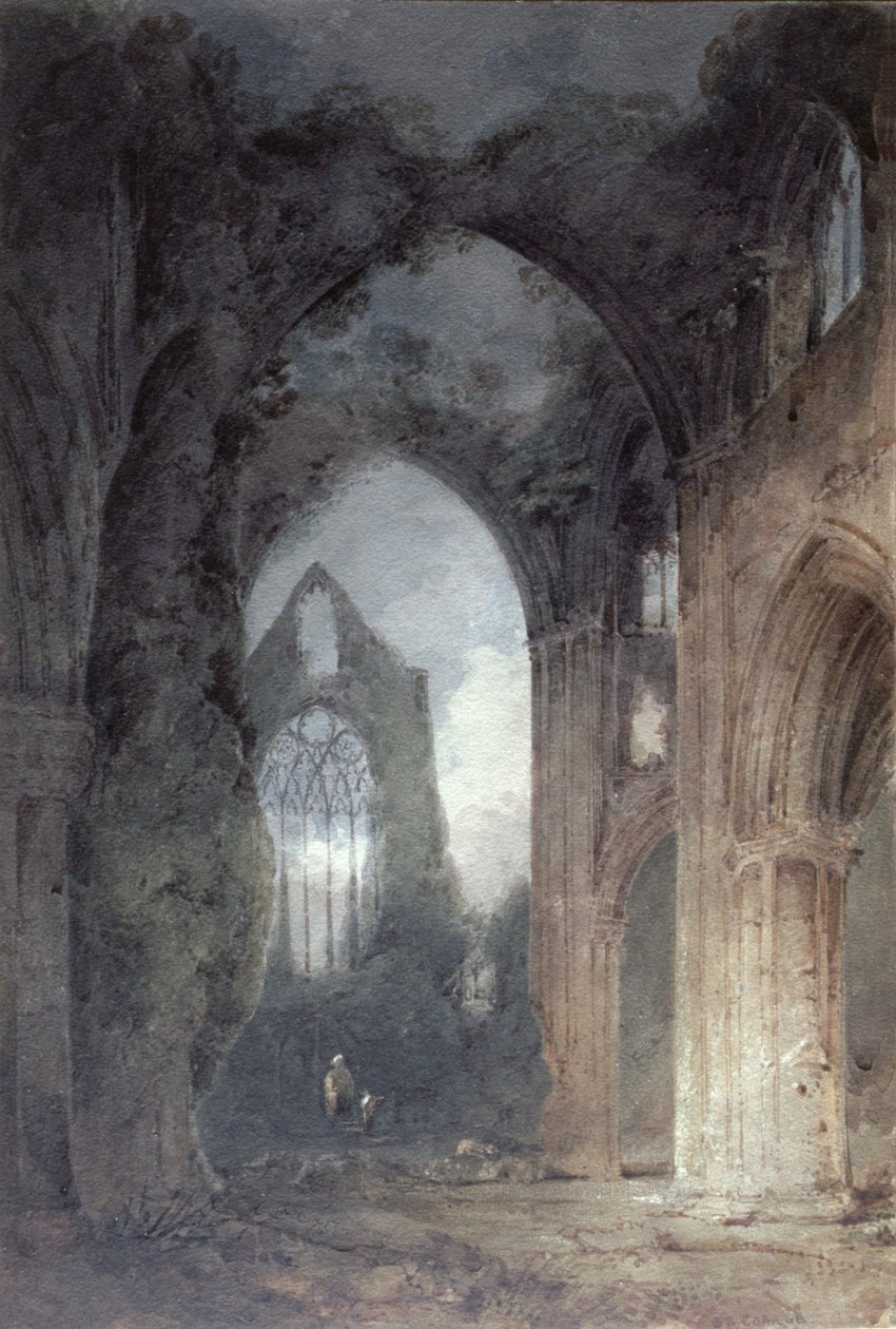 Tintern Abbey bei Mondlicht von John Sell Cotman