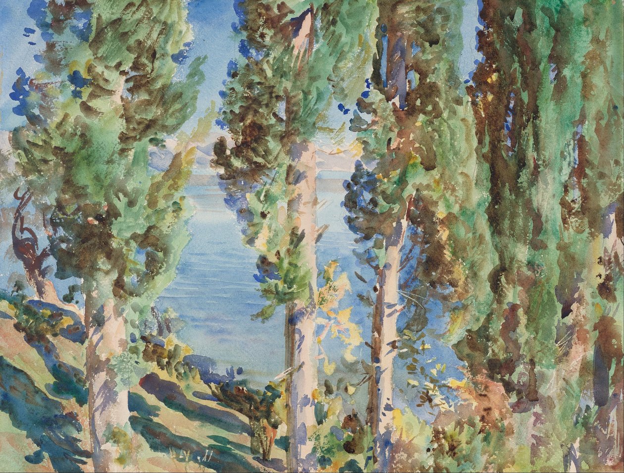 Korfu - Zypressen von John Singer Sargent