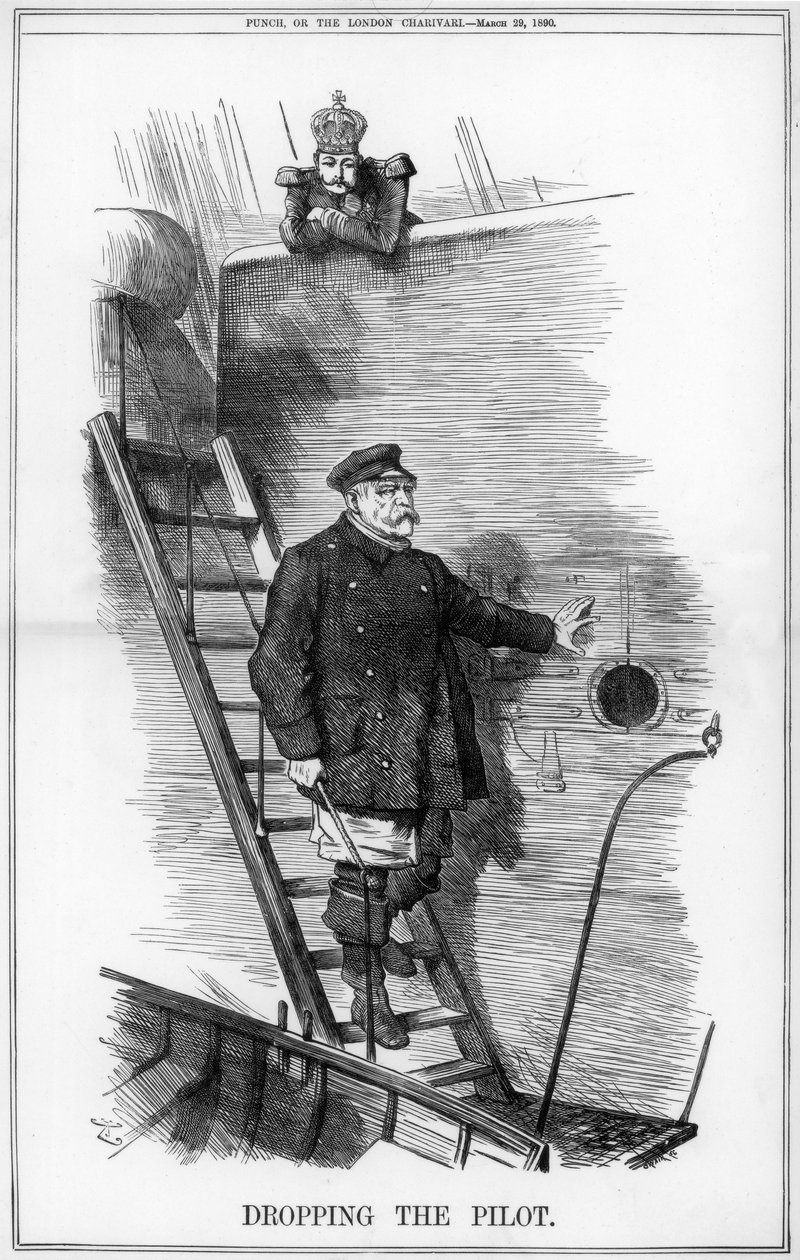 Den Steuermann absetzen, Punch 29. März 1890 von John Tenniel