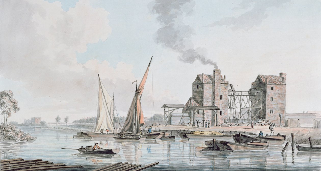 Ansicht der Wasserpumpe in Pimlico, 1783 von John Thomas Serres