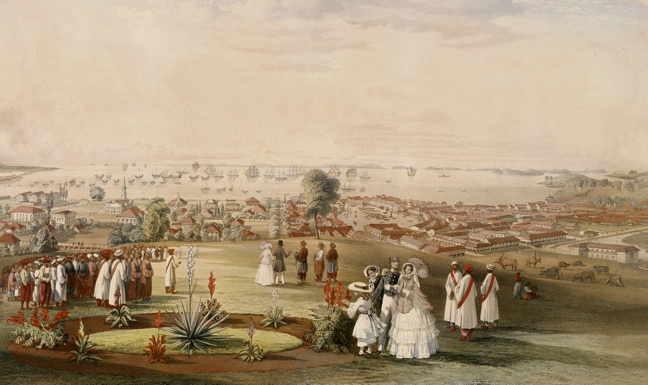 Ansicht von Singapur von Fort Canning, 1846 von John Turnbull Thomson