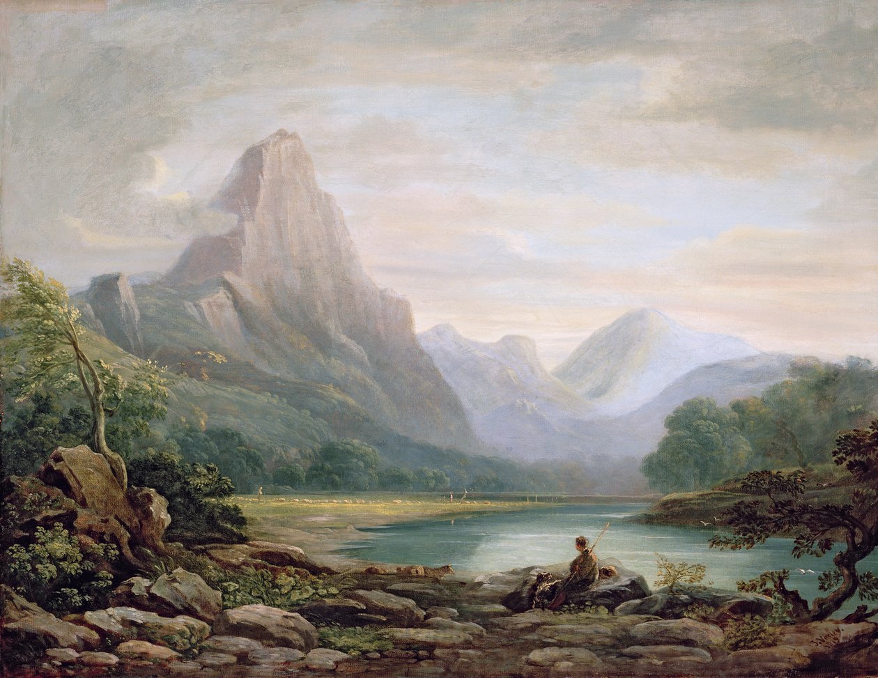 Ein walisisches Tal, 1819 von John Varley