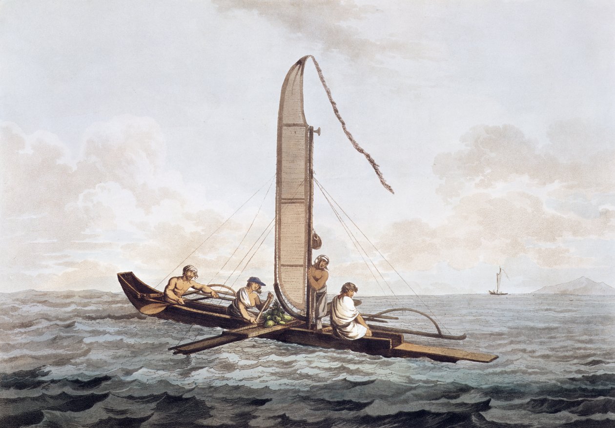Ein Segelkanu von Otaheite, aus 