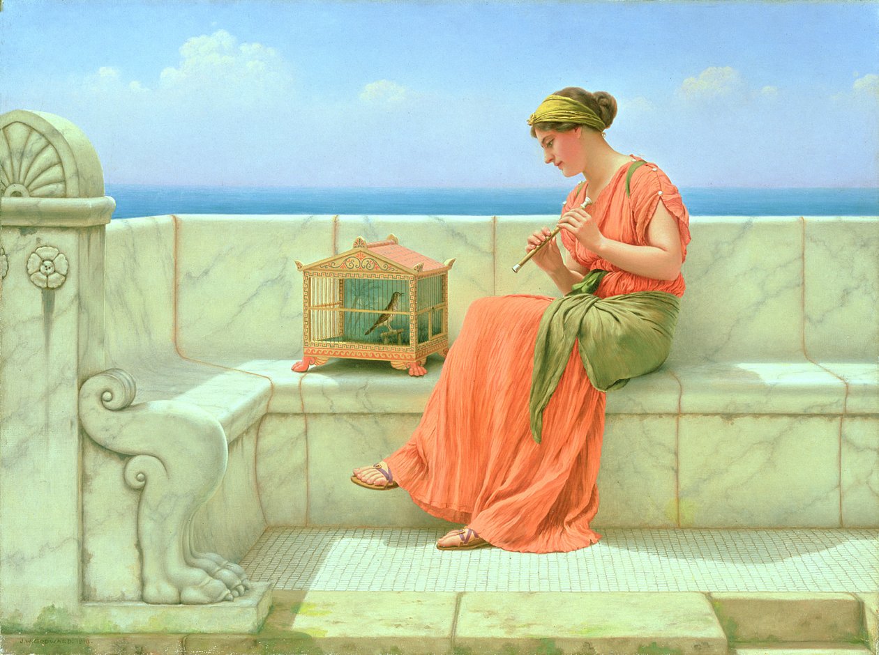 Süße Klänge, 1918 von John William Godward