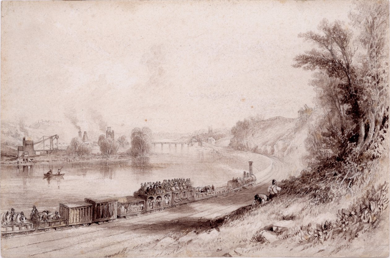 Die Flussmauer bei Wylam Scars von John Wilson Carmichael