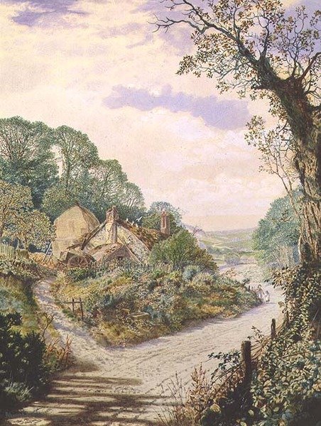 Ein Sommermittag, alter Bauernhof, Wharfedale von John Atkinson Grimshaw