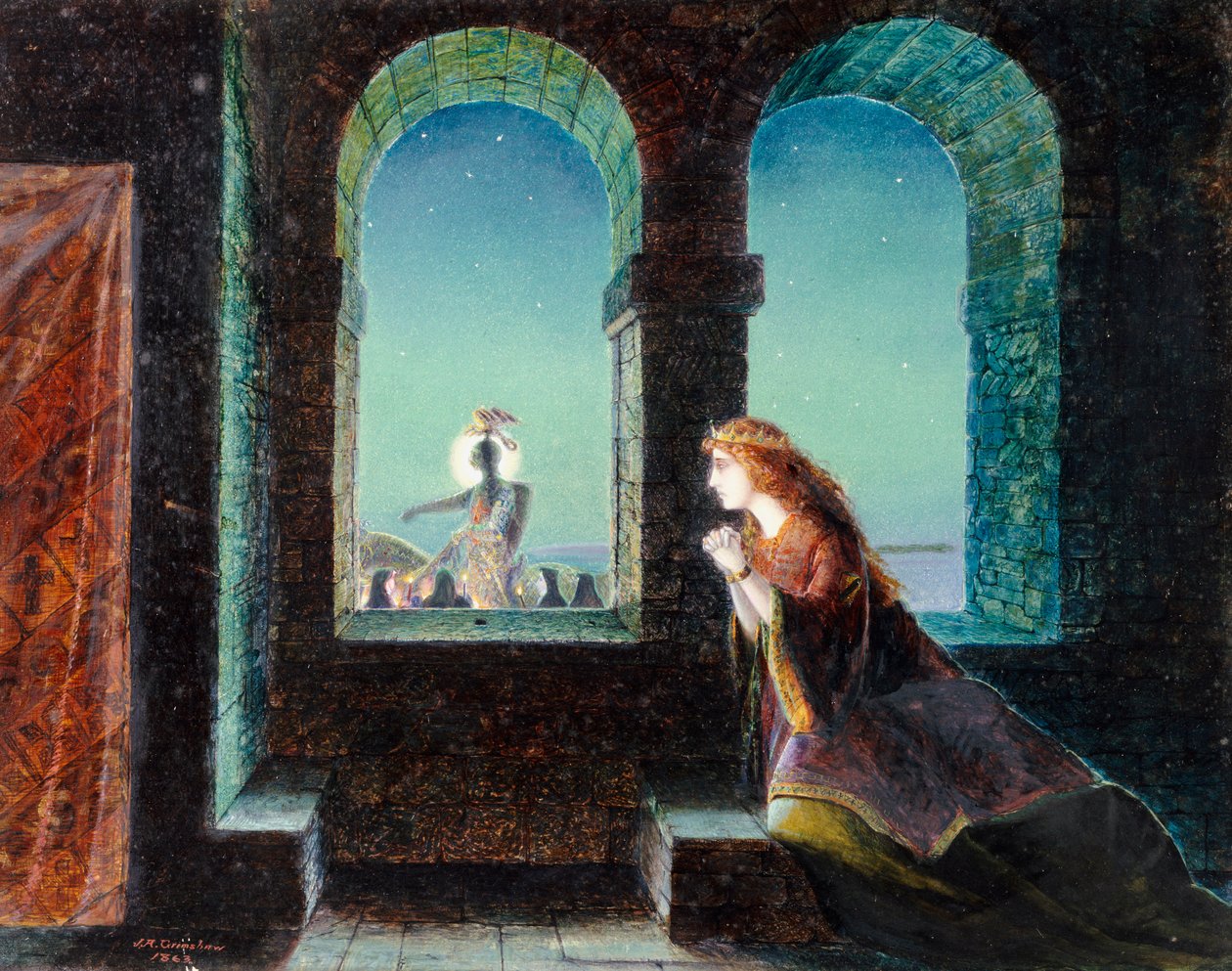 Guinevere, 1863 von John Atkinson Grimshaw
