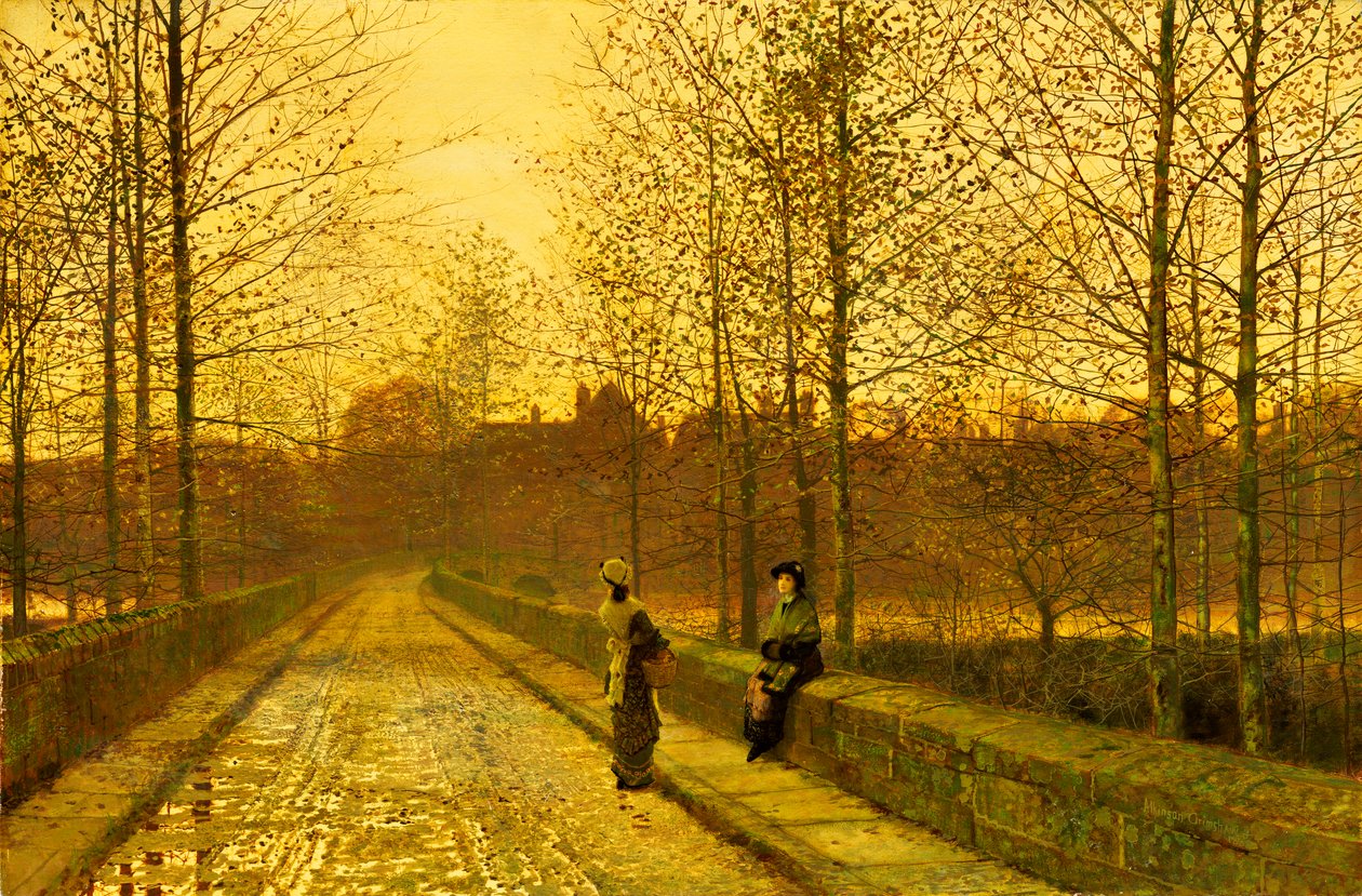 Im goldenen Abendlicht, 1883 von John Atkinson Grimshaw
