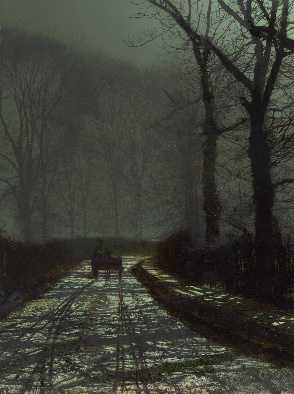 Gassenszene bei Nacht von John Atkinson Grimshaw