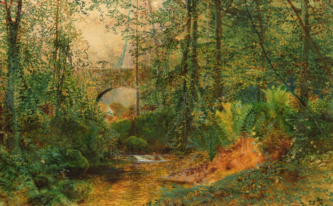 Flusslandschaft von John Atkinson Grimshaw