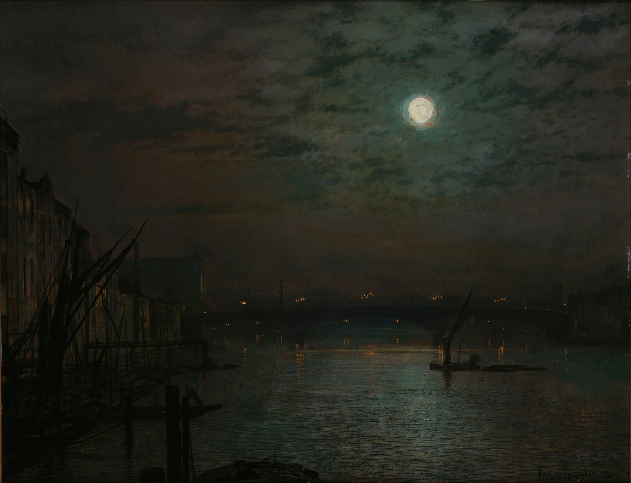 Southwark-Brücke im Mondlicht, 1882 von John Atkinson Grimshaw