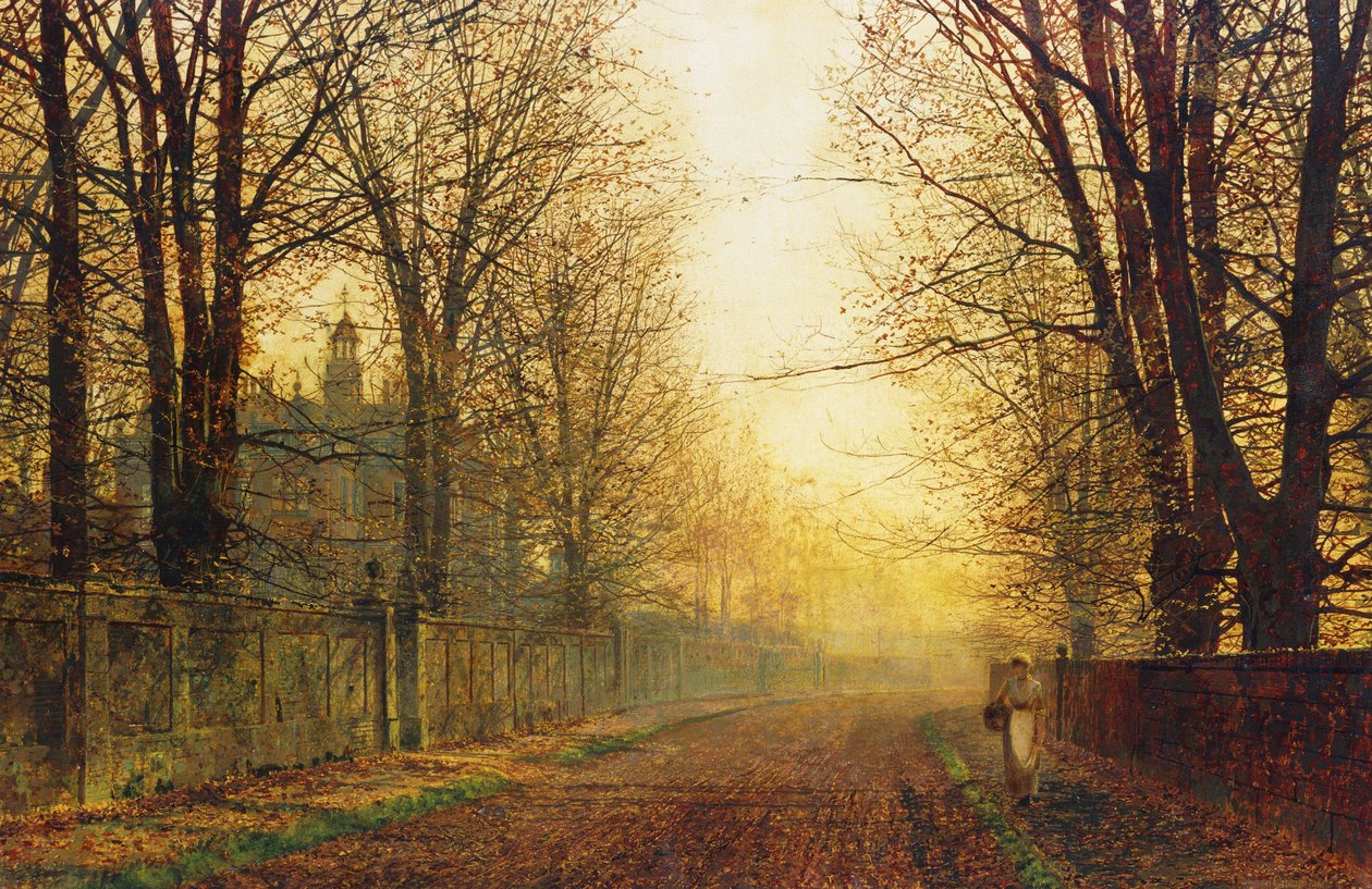 Der goldene Glanz des Herbstes von John Atkinson Grimshaw
