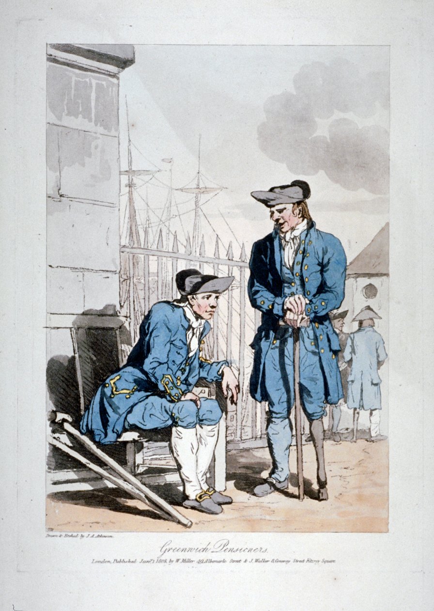 Greenwich-Pensionäre, 1808 von John Augustus Atkinson