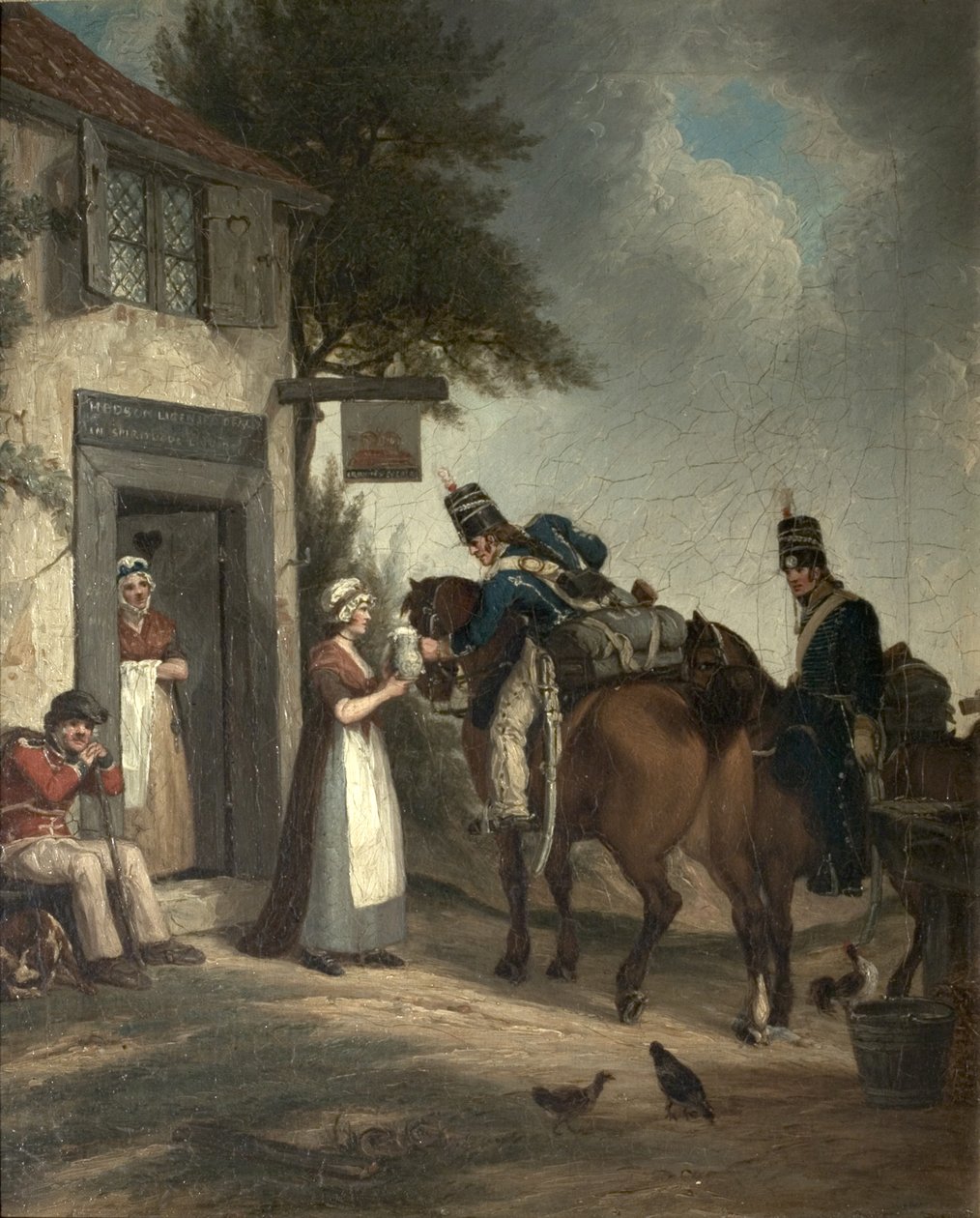 Soldaten erfrischen sich, ca. 1805 von John Augustus Atkinson