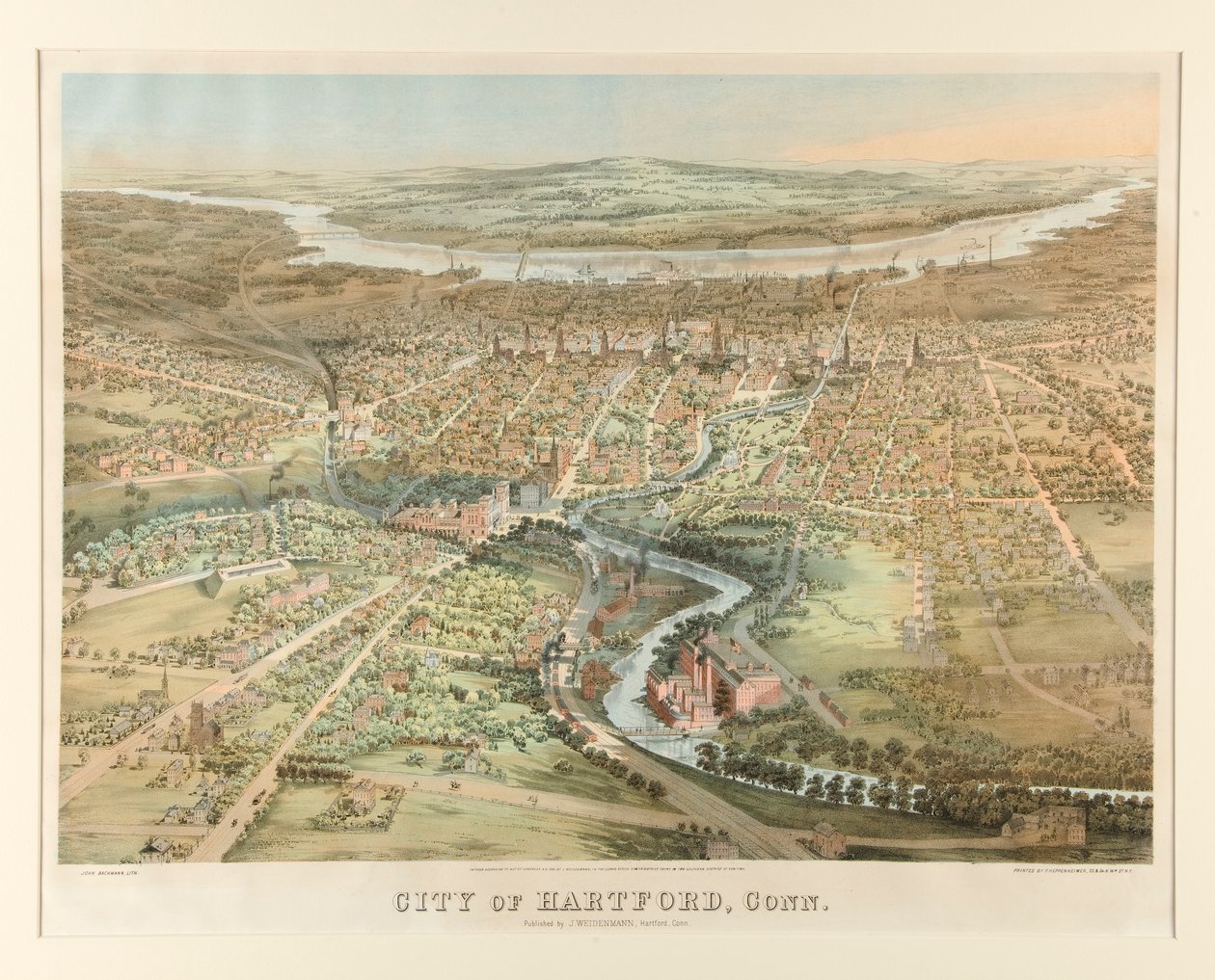 Stadt Hartford, Conn. von John Bachmann