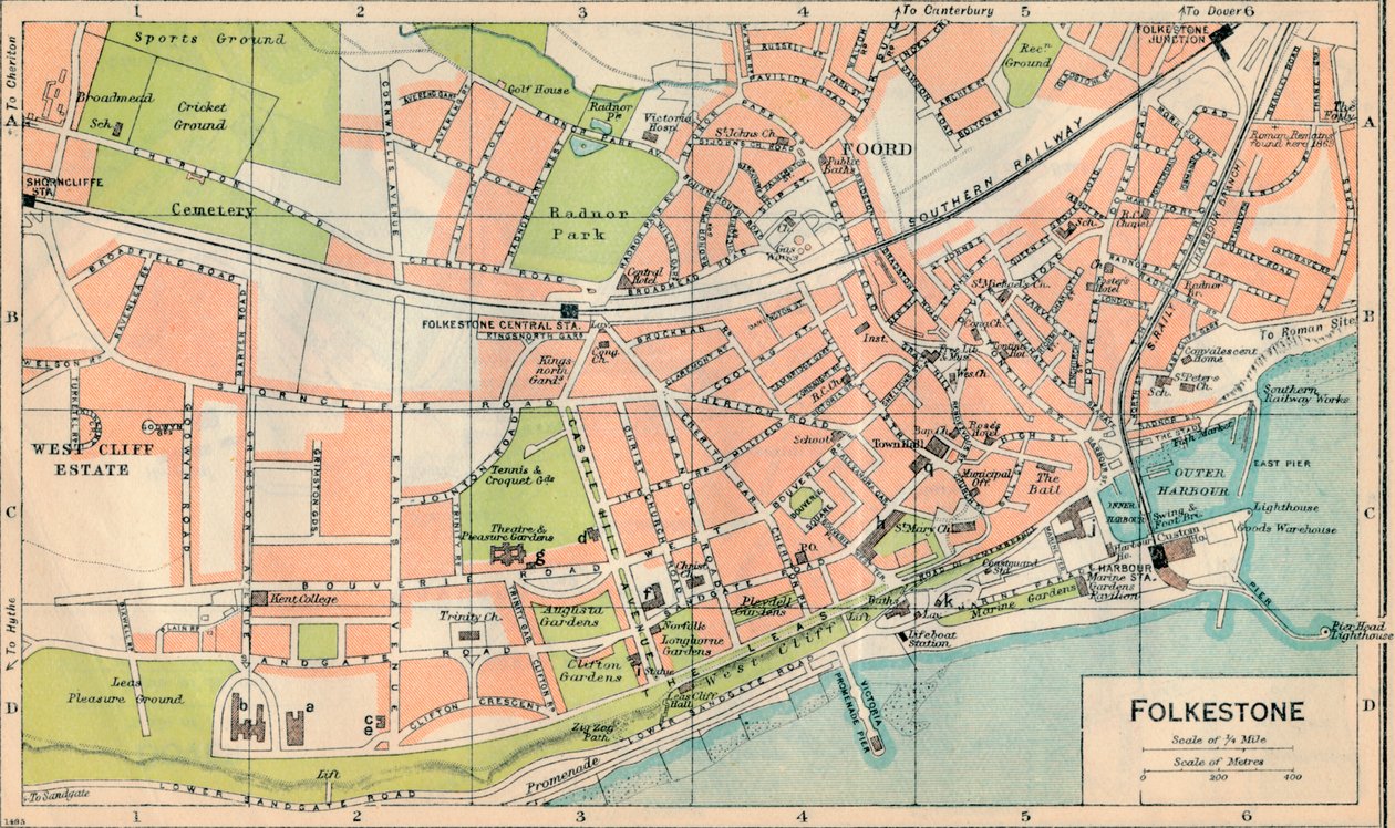Folkestone, 20. Jahrhundert von John Bartholomew