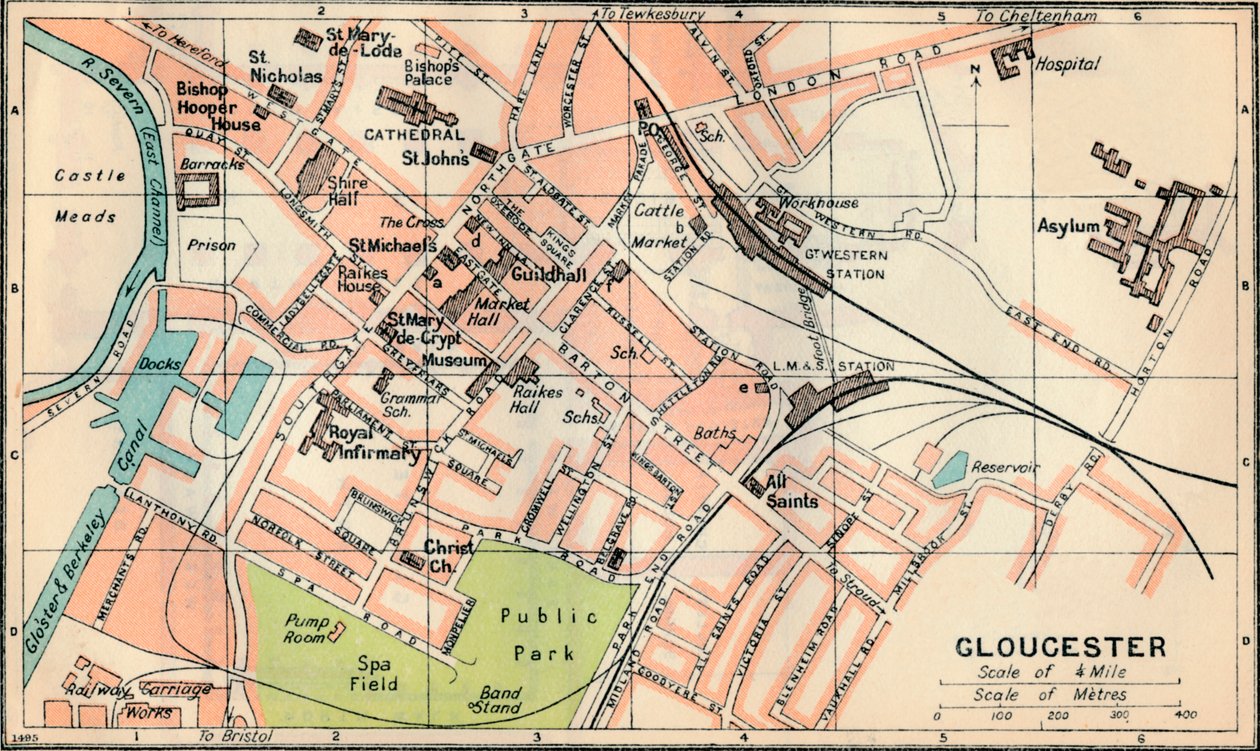 Gloucester, 20. Jahrhundert von John Bartholomew