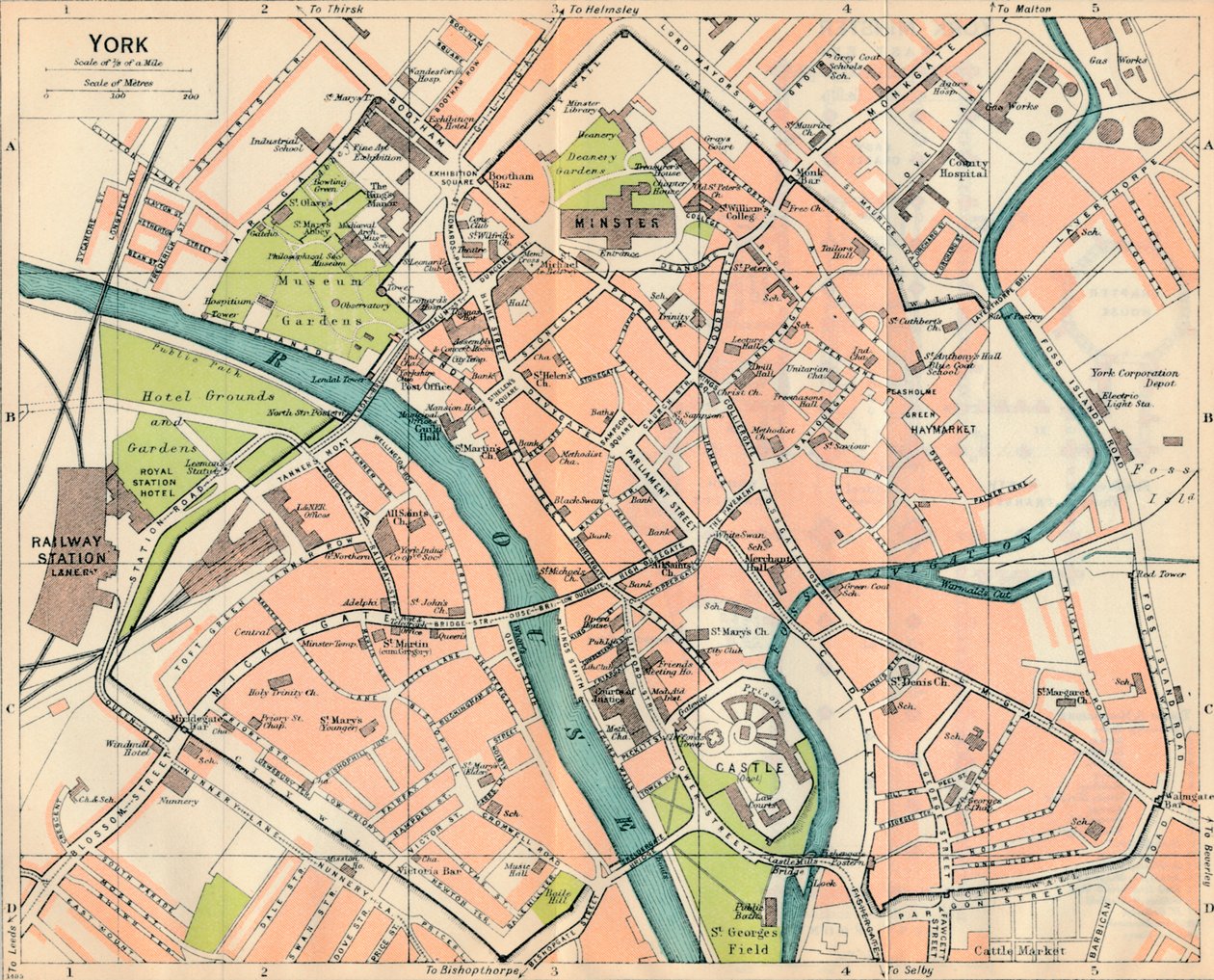 York, 20. Jahrhundert von John Bartholomew