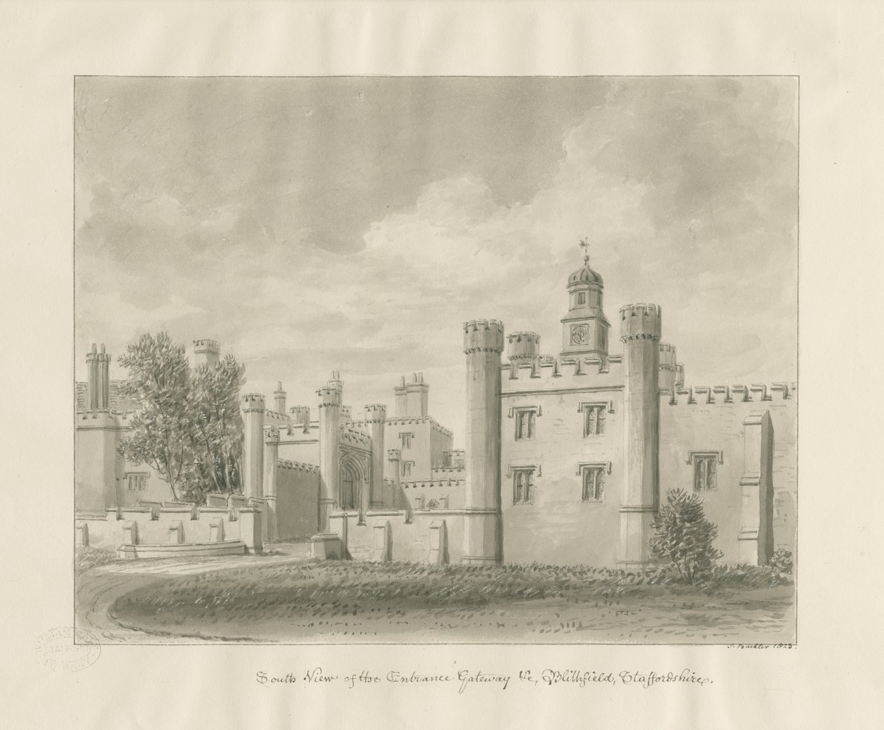 Blithfield Hall von John Buckler