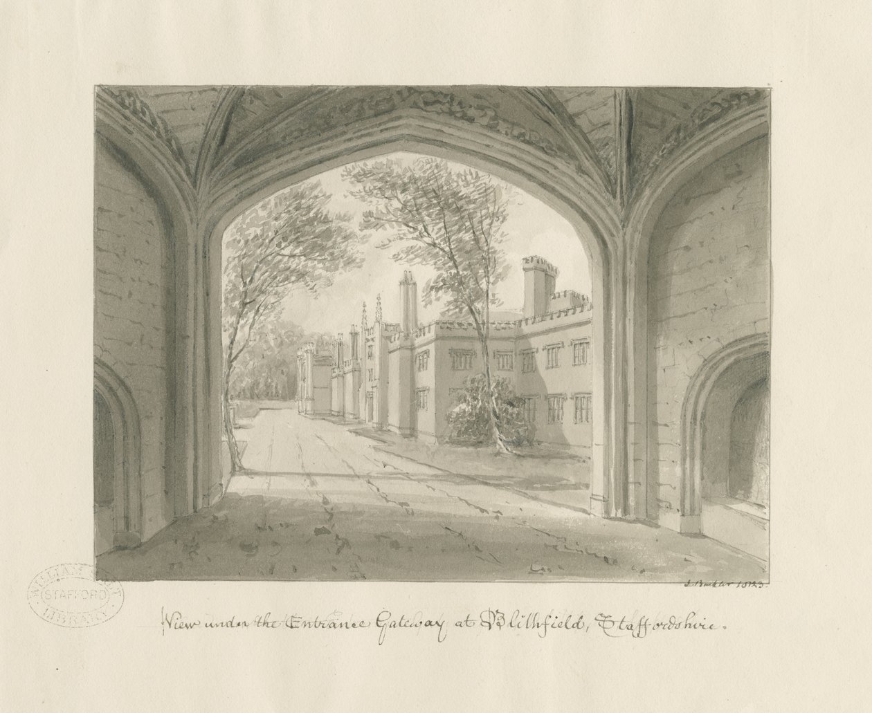 Blithfield Hall von John Buckler