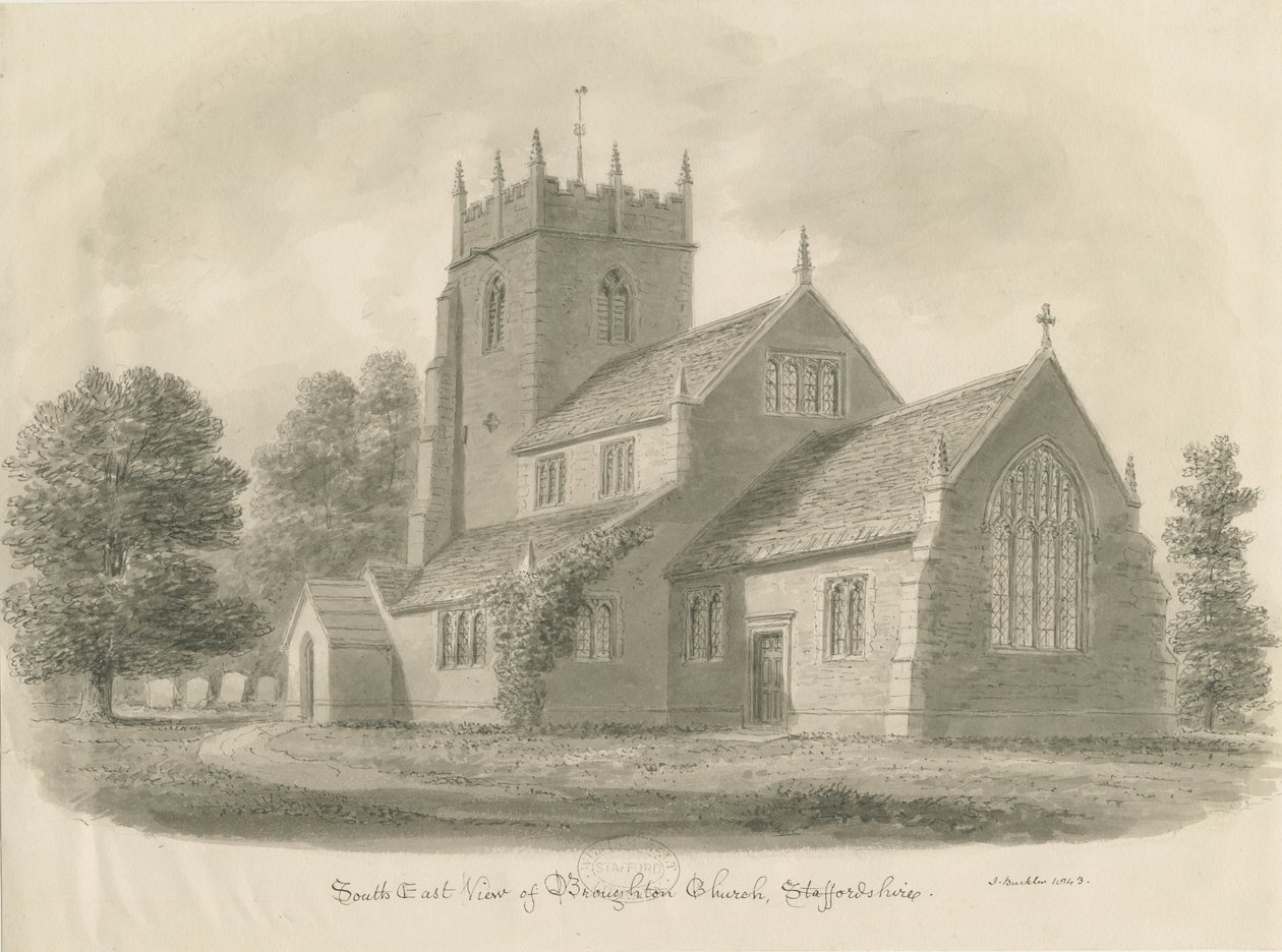Broughton Kirche von John Buckler