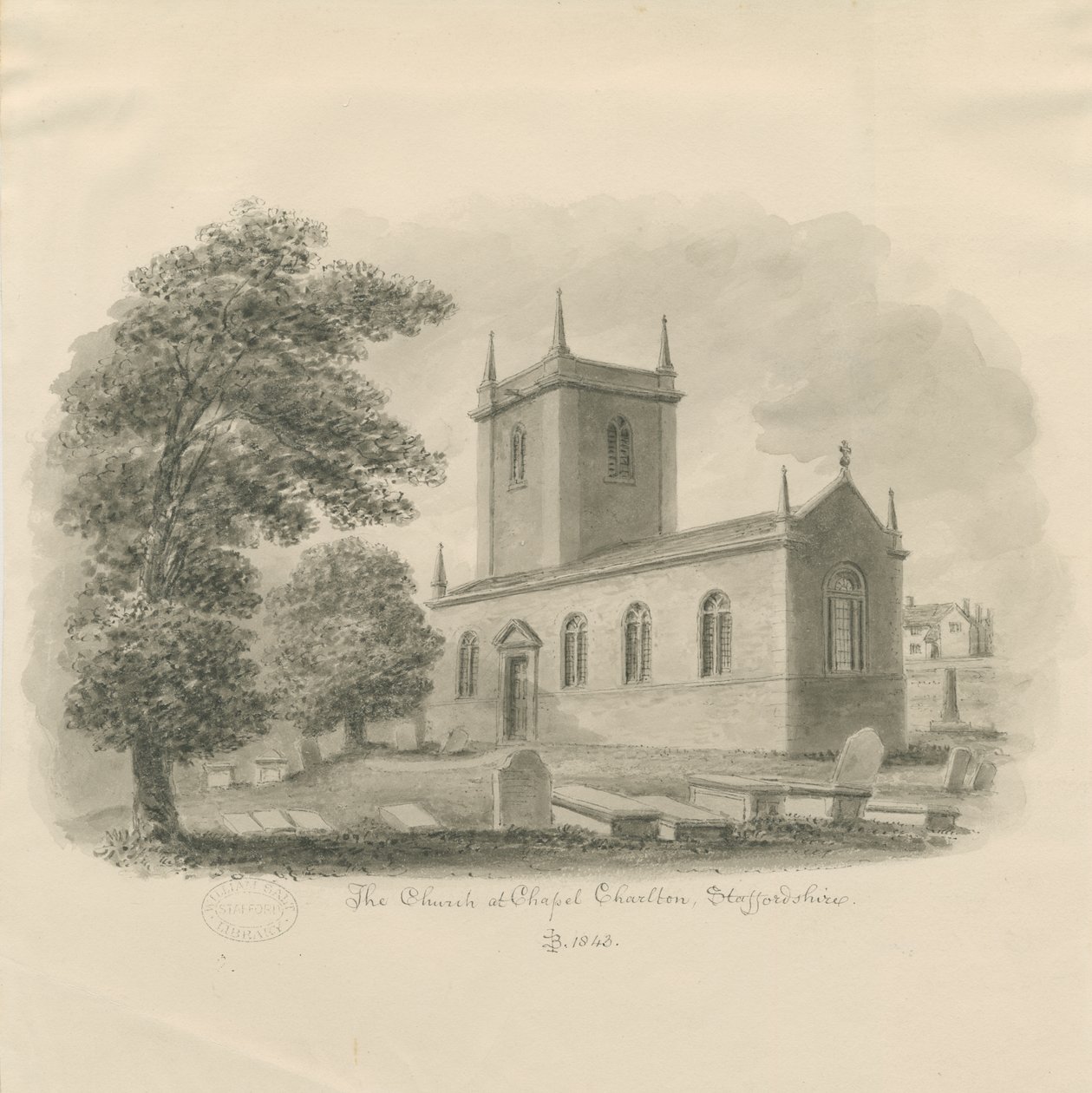 Chapel Chorlton Kirche von John Buckler
