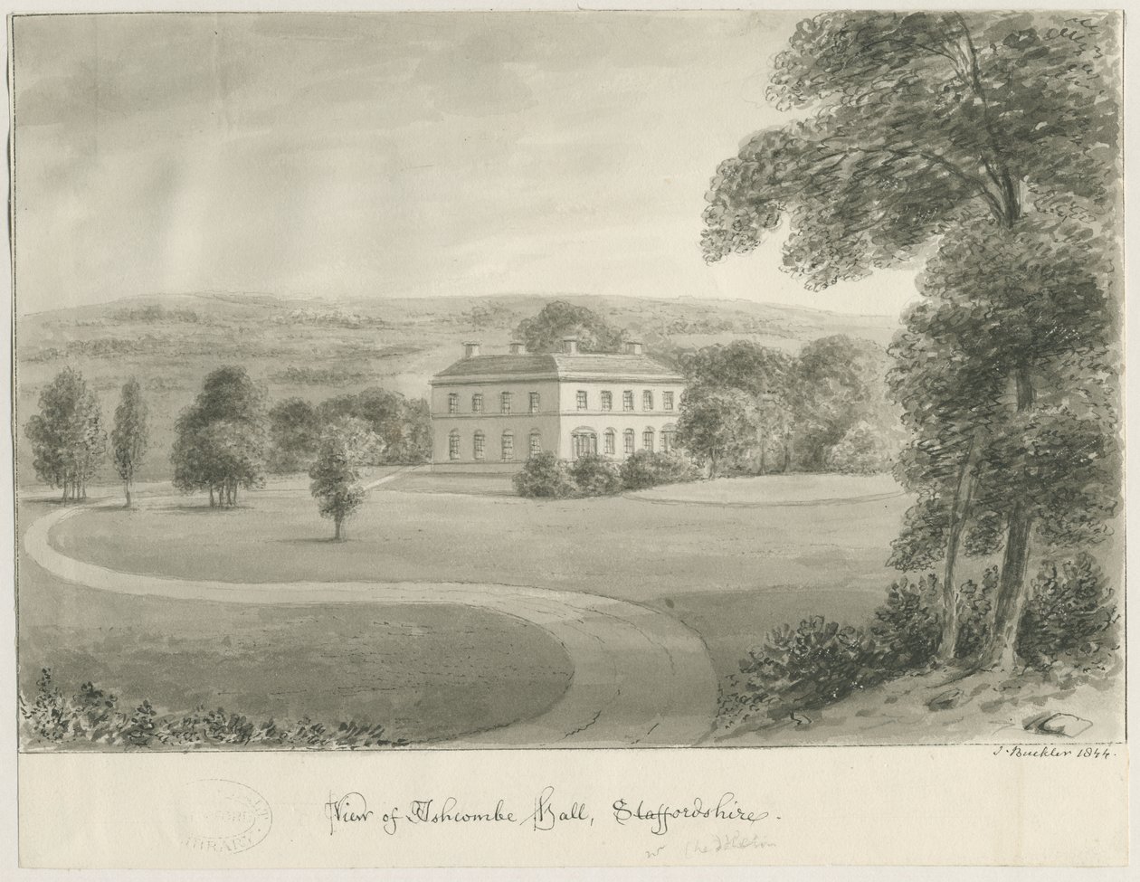 Cheddleton - Ashcombe Hall von John Buckler