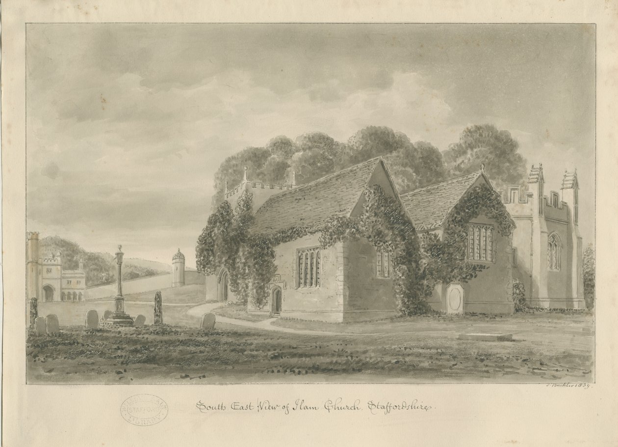 Ilam Kirche von John Buckler