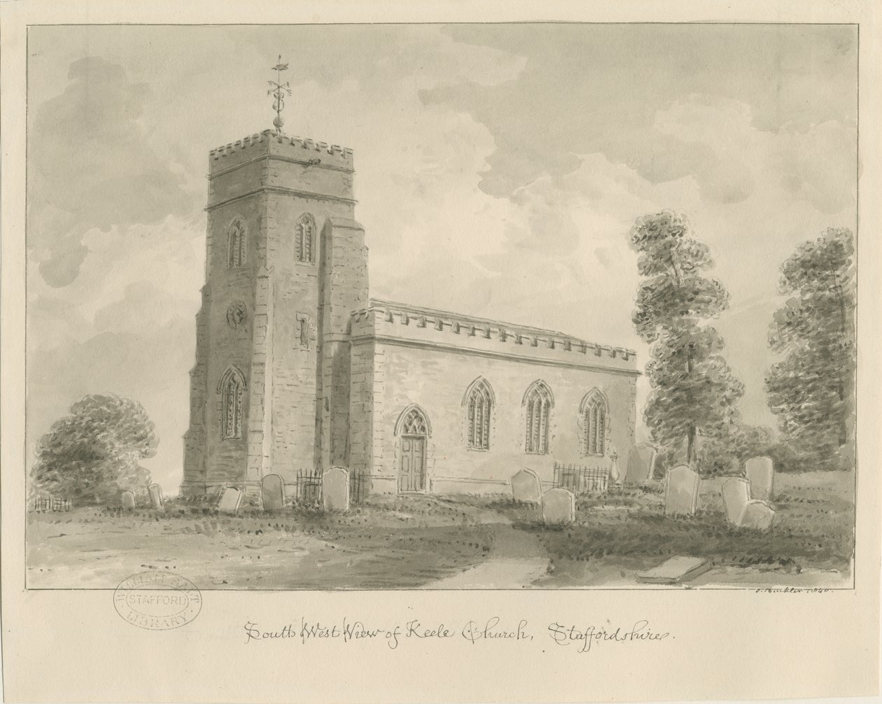 Keele Kirche von John Buckler