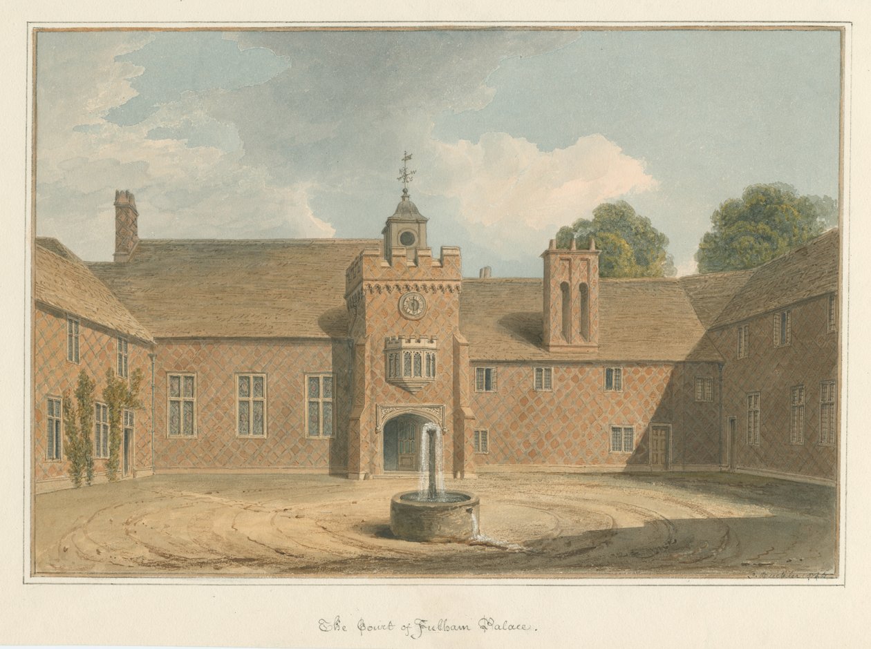 Middlesex - Fulham Palast - Der Hof von John Buckler