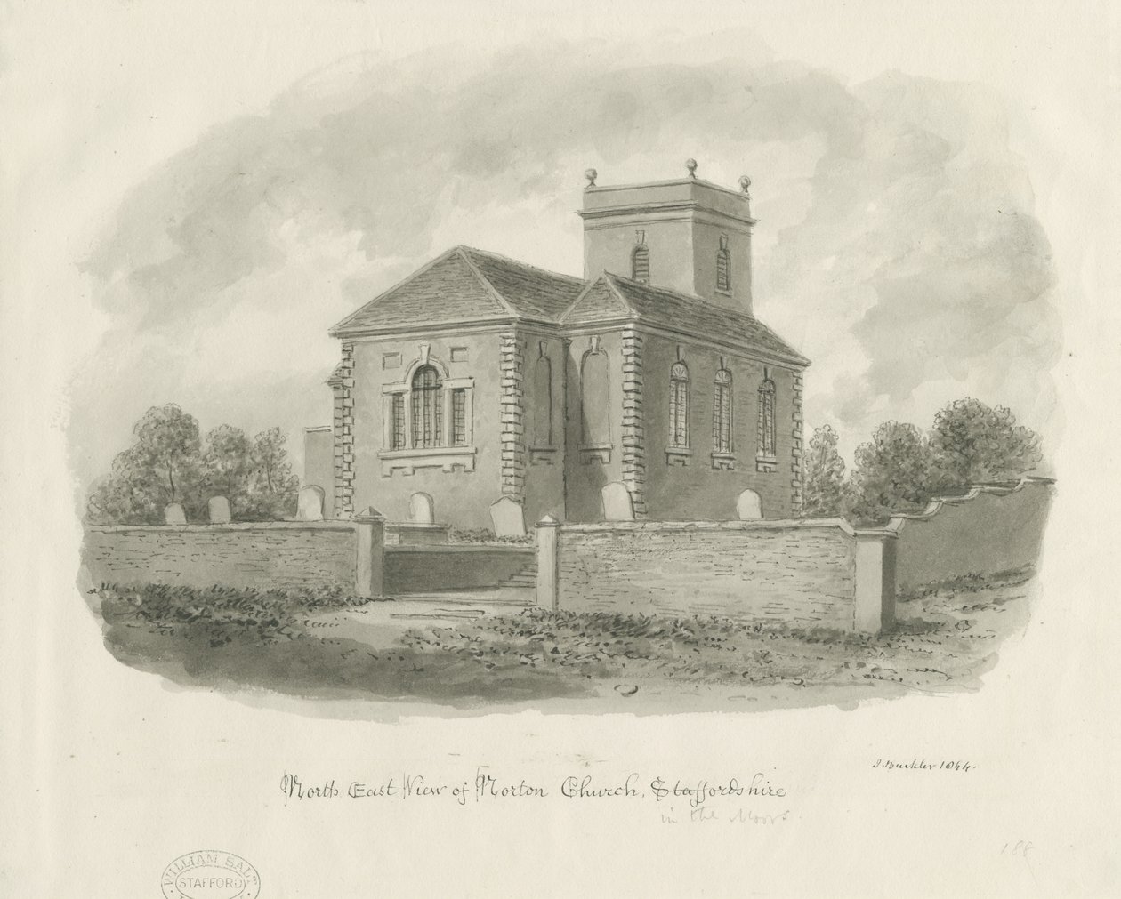 Norton-in-the-Moors Kirche von John Buckler