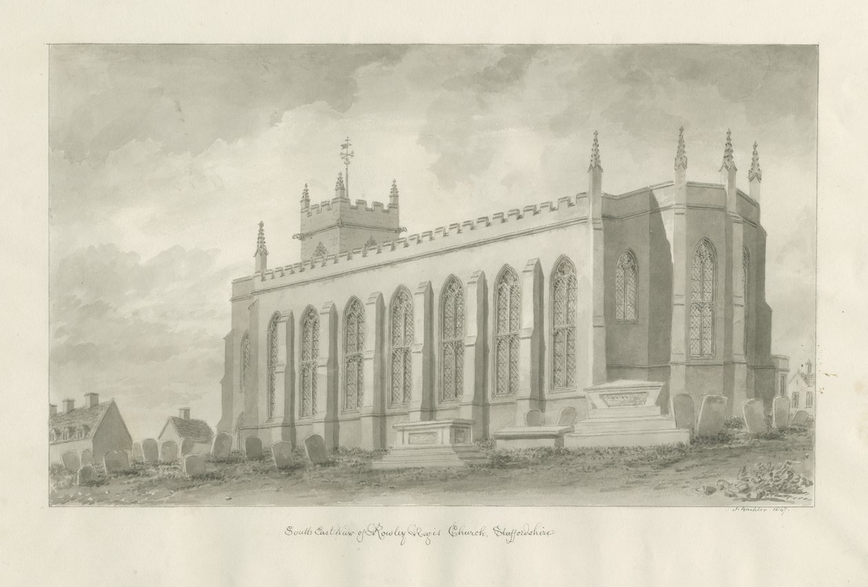 Rowley Regis Kirche von John Buckler