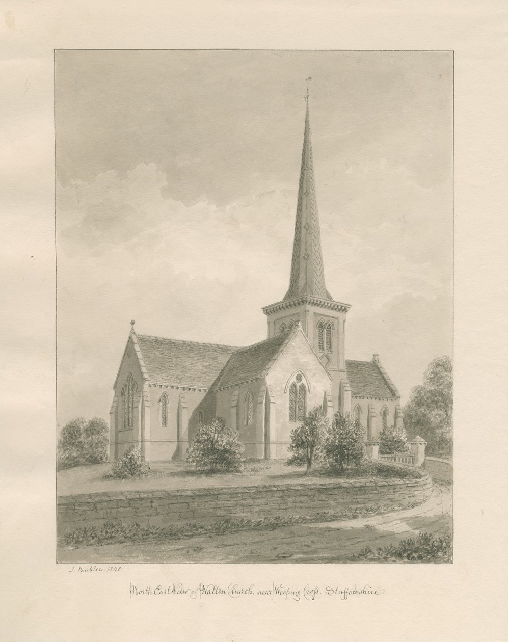 Walton-on-the-Hill Kirche von John Buckler