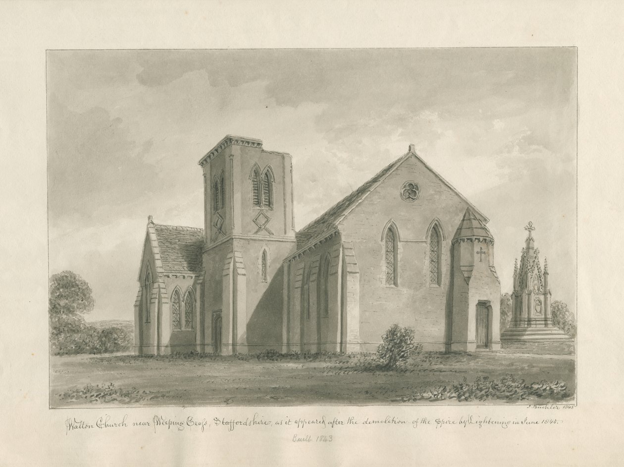 Walton-on-the-Hill Kirche von John Buckler