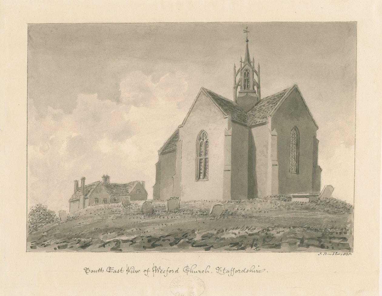 Weeford Kirche von John Buckler