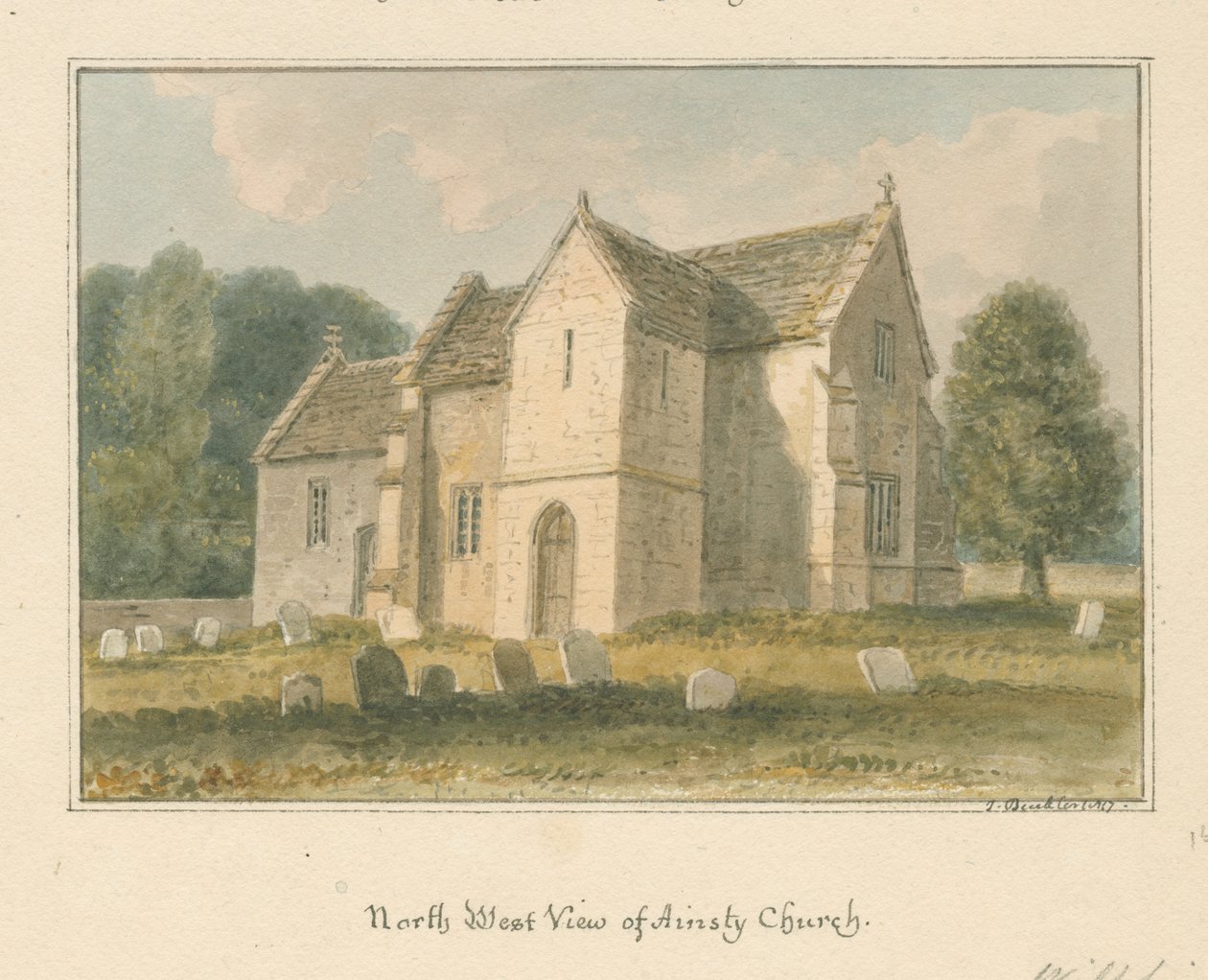 Wiltshire - Ansty - Kirche, 1817 von John Buckler