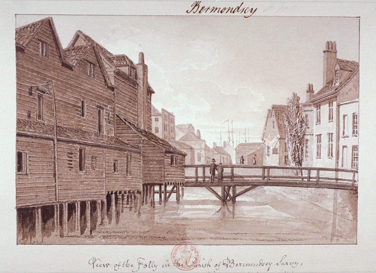 Dockhead Folly, Bermondsey, London von John Chessell Buckler