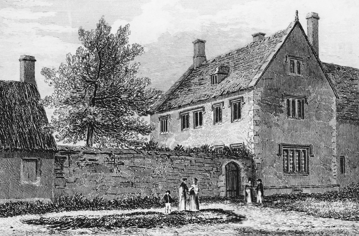 Grammar School in Adderbury, Oxfordshire von John Chessell Buckler