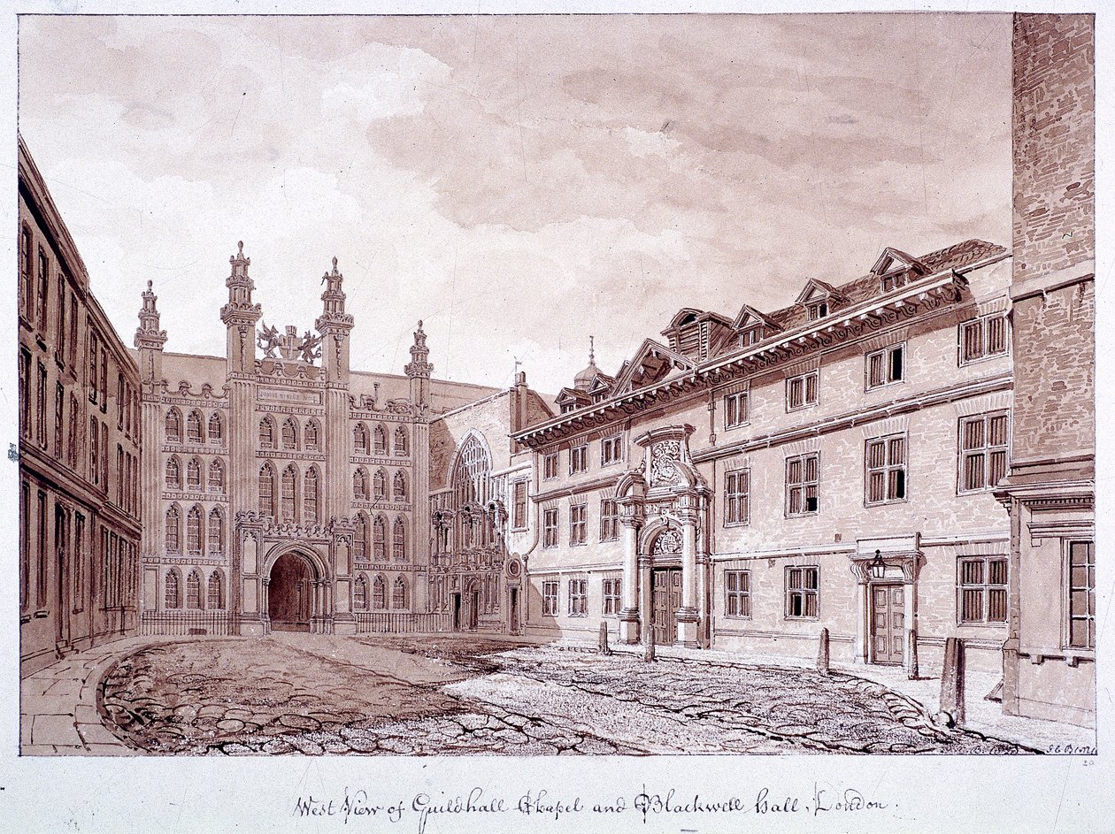 Guildhall, London, 1820 von John Chessell Buckler