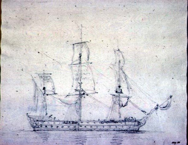 Ein Kriegsschiff von John Constable